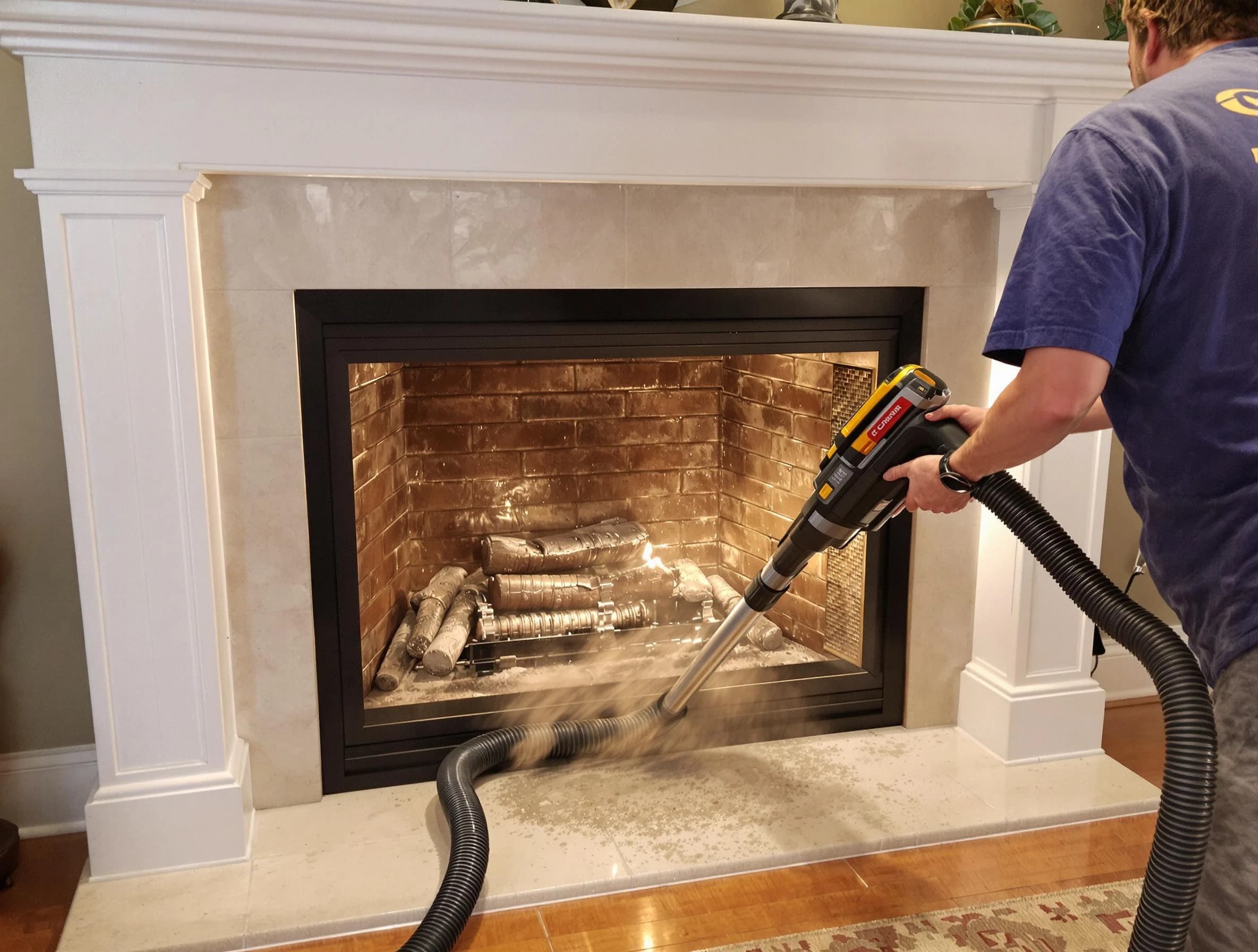 Fireplace cleaning performed by Midway Chimney Sweep in Midway, UT