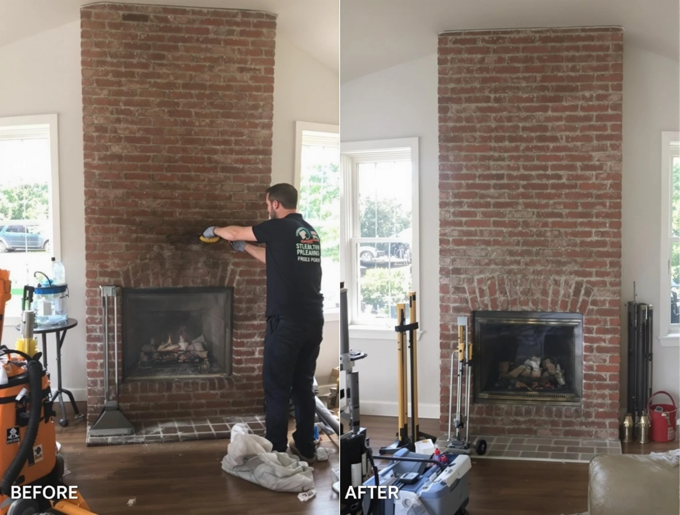 Finished chimney sweeping service by Midway Chimney Sweep in Midway, UT